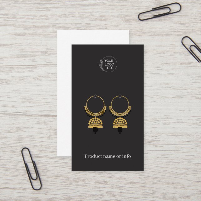 Visite Carte de Présentation de Boucles d'Oreilles | Prés (Devant/Arrière en situation)