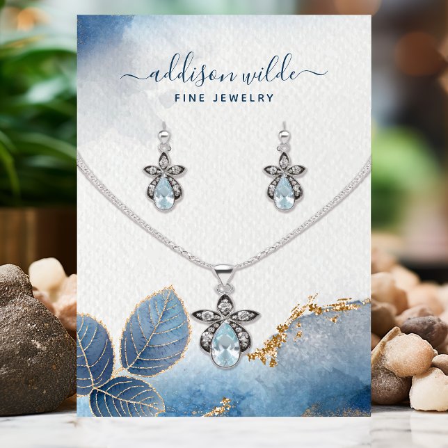 Visite Carte de Présentation de Collier à Feuilles Aquare (Créateur téléchargé)