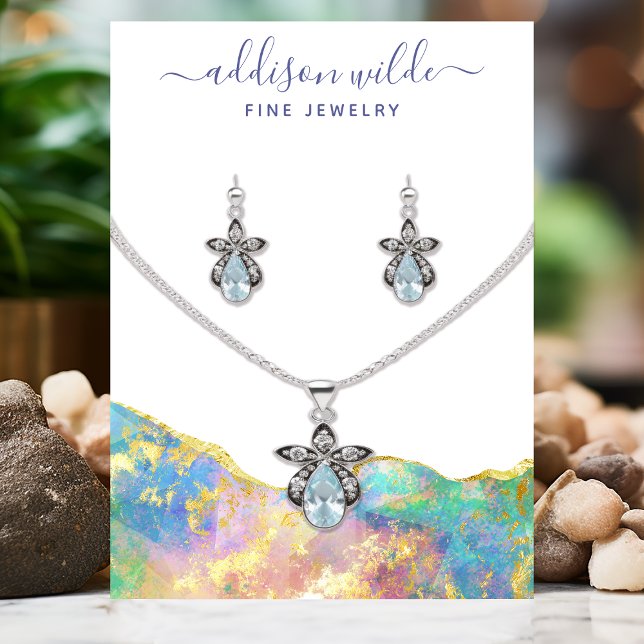 Visite Carte de présentation de collier avec opale de feu (Créateur téléchargé)