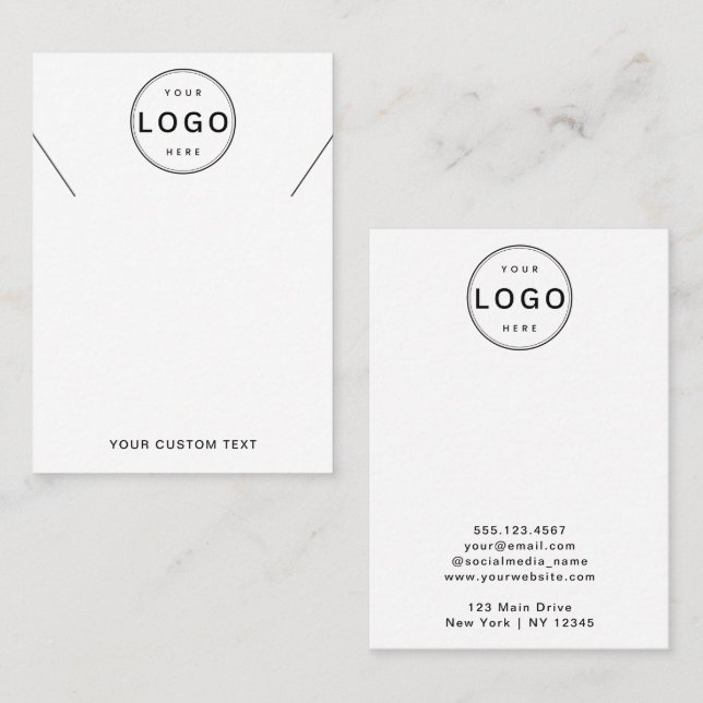 Visite Carte de Présentation de Collier Logo Carte de Pré (Devant / Derrière)