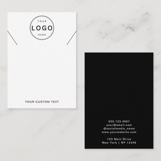 Visite Carte de présentation de collier Logo Carte de pré (Devant / Derrière)