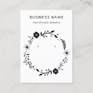Visite Carte de présentation de couronne florale rustique