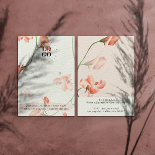 Visite Carte de présentation de fleurs sauvages rose   po