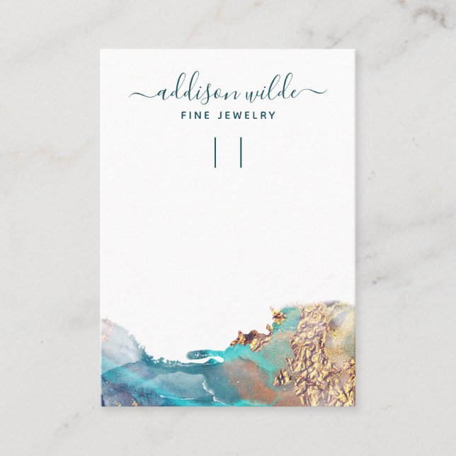 Visite Carte de Présentation de Porte-Clés à Encre Bleue  (Devant)