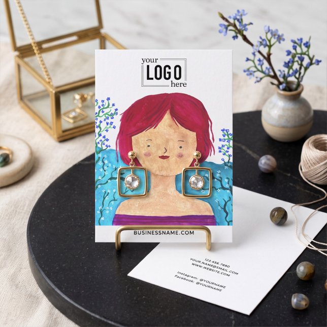Visite Carte de présentation pour boucles d'oreilles avec (Créateur téléchargé)