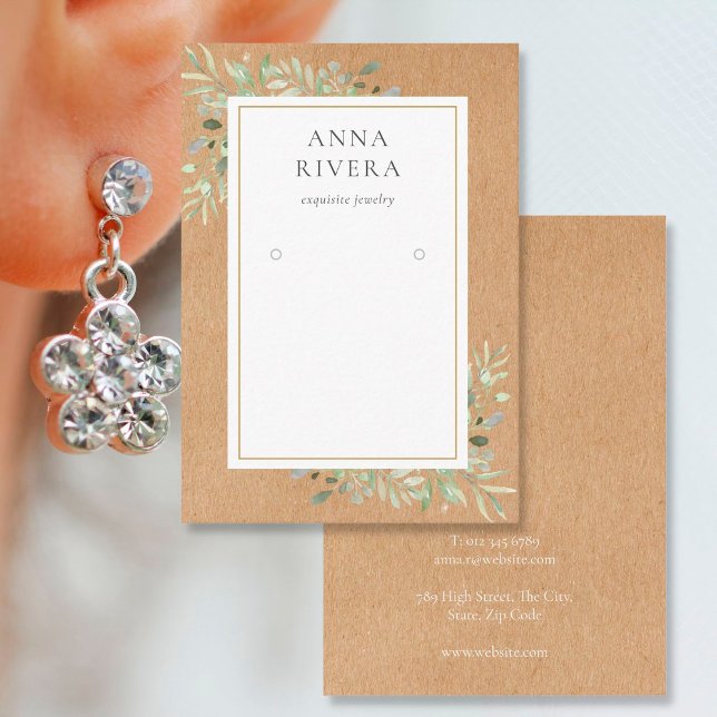 Visite Carte de présentation pour boucles d'oreilles en a (Créateur téléchargé)