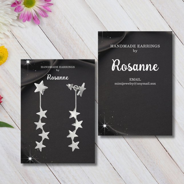 Visite Carte de présentation pour boucles d'oreilles noir (Créateur téléchargé)