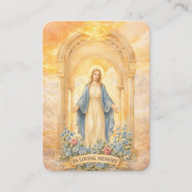 Visite Carte de prière commémorative catholique souvenir  (Devant)