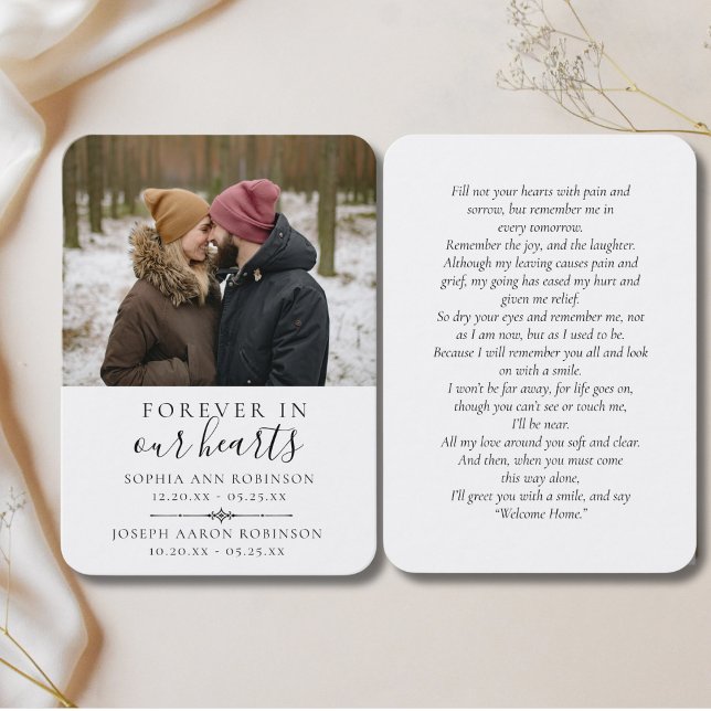 Visite Carte de prière commémorative double photo (Créateur téléchargé)