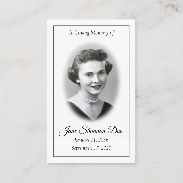 Visite Carte de prière commémorative - Le 23ème Psaume (Devant)