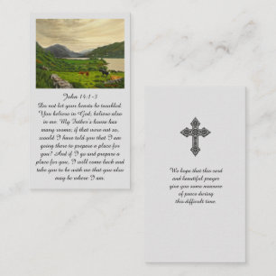 Visite Carte de prière commémorative Sympathy