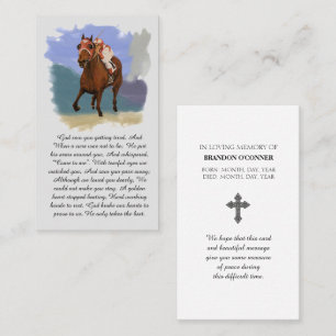 Visite Carte de prière de bénédiction du mémorial du chev