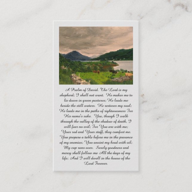Visite Carte de prière de célébration de la vie - Psaume  (Devant)