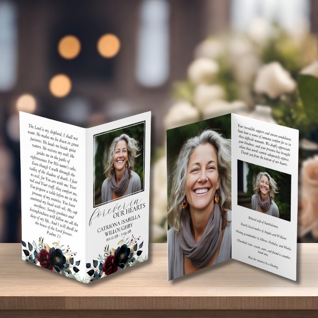 Visite Carte de prière de la marine de Bourgogne Floral F (Créateur téléchargé)