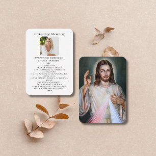 Visite Carte de prière funéraire catholique de la miséric