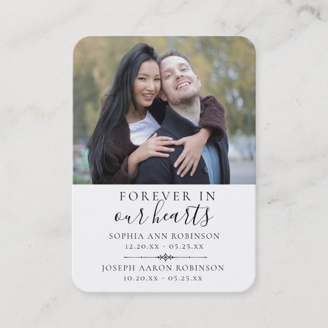 Visite Carte de prière funéraire commémorative double (Devant)