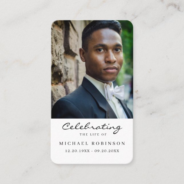 Visite Carte de prière funéraire pour célébration de vie  (Devant)