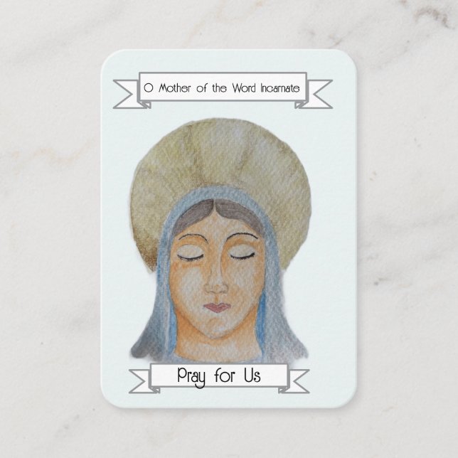 Visite Carte de prière Memorare - Bienheureuse Marie (Devant)
