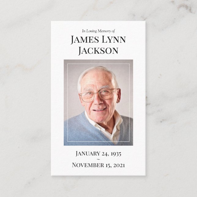 Visite Carte de prière photo commémorative | Je suis libr (Devant)