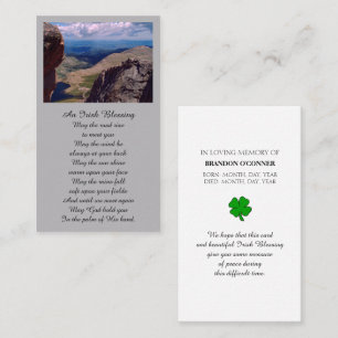 Visite Carte de prière photo commémorative Sympathy