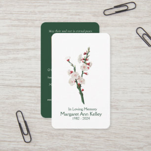 Visite Carte de prière photo florale Vntage Blossom