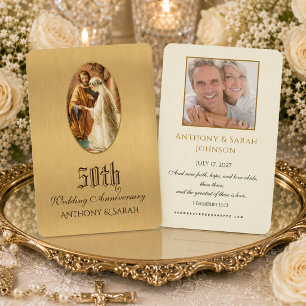 Visite Carte de prière pour 50 ans de mariage religieux