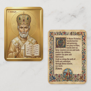 Visite carte de prière Saint Nicolas
