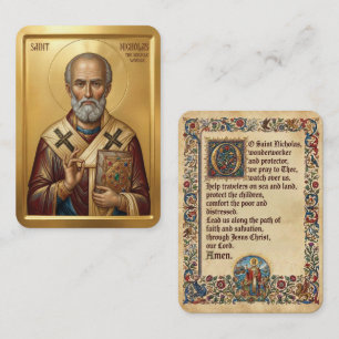 Visite carte de prière Saint Nicolas