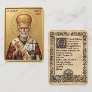 Visite carte de prière Saint Nicolas