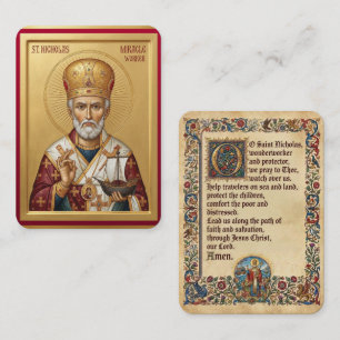 Visite carte de prière Saint Nicolas