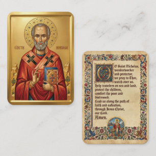 Visite carte de prière Saint-Nicolas