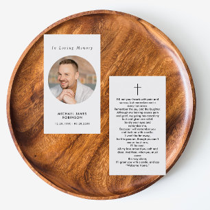 Visite Carte de prière simple de sympathie pour funéraill