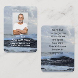 Visite Carte de prière souvenir nuage de tempête vague oc