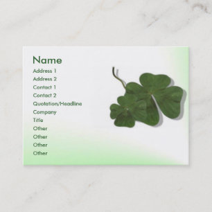 Visite Carte de profil à quatre feuilles (Shamrock)