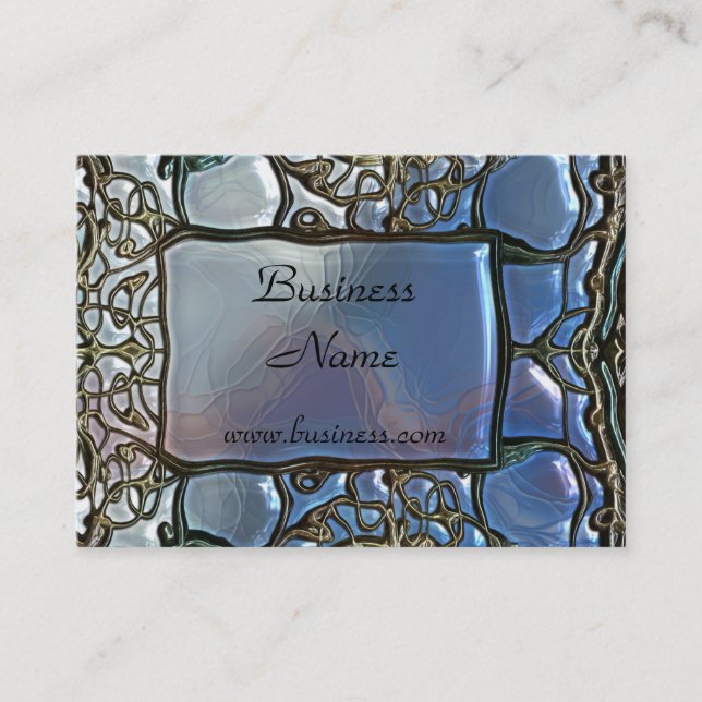 Visite Carte de profil Affaires Argent Aspect Métal 06 (Devant)