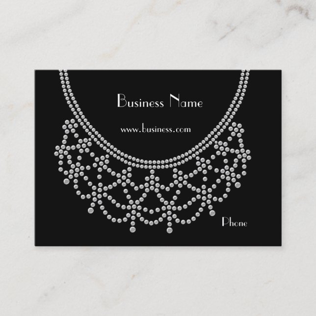Visite Carte de profil Affaires Bijoux Ornés (010) (Devant)