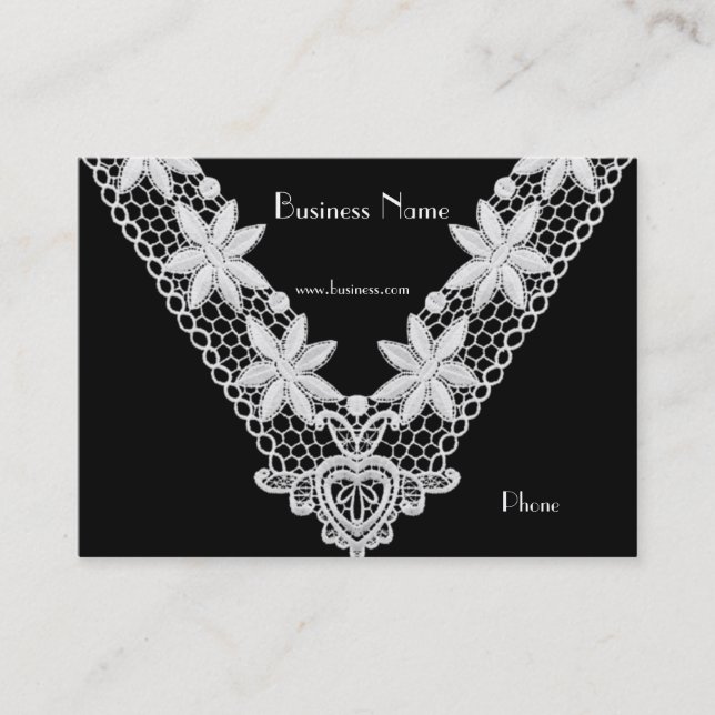 Visite Carte de profil Affaires Broderie Ornée (003) (Devant)