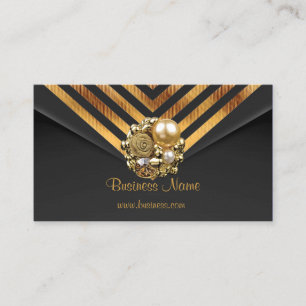 Visite Carte de profil Affaires Or Joyau Noir Velours Ray