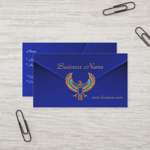 Visite Carte de profil Affaires Riche Bleu Velours Aigle