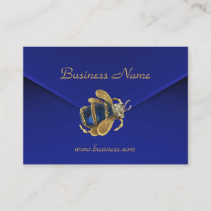 Visite Carte de profil Affaires Riche Bleu Velours Beetle