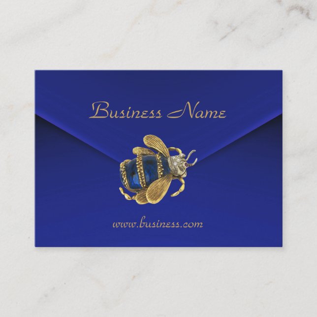Visite Carte de profil Affaires Riche Bleu Velours Beetle (Devant)