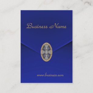 Visite Carte de profil Affaires Riche Bleu Velours Bijou