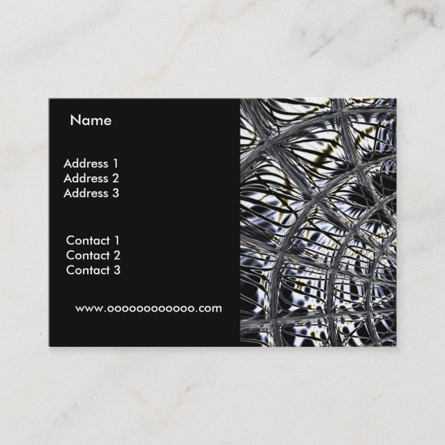 Visite Carte de profil Affaires Tissage Argent Noir (Devant)
