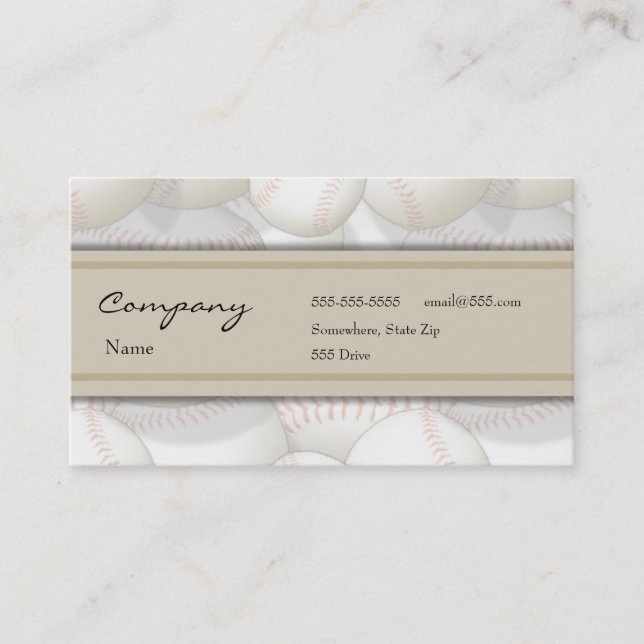 Visite Carte de profil - base-ball (Devant)