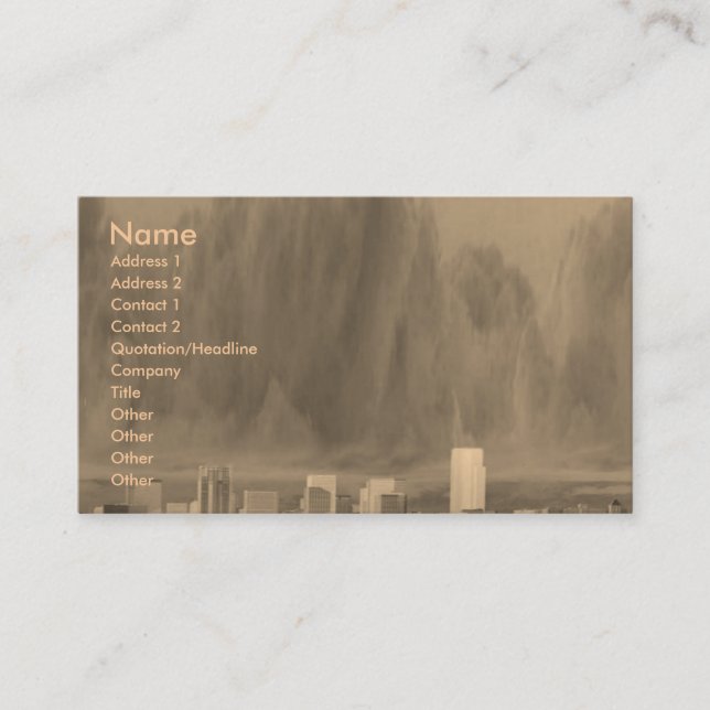 Visite Carte de profil Big City (Devant)