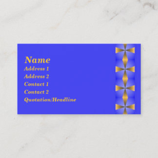 Visite Carte de profil bleu doré