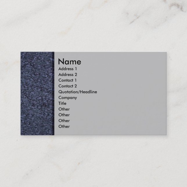 Visite Carte de profil Blue Sandstone (Devant)