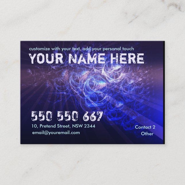 Visite Carte de profil BlueBubbles (Devant)