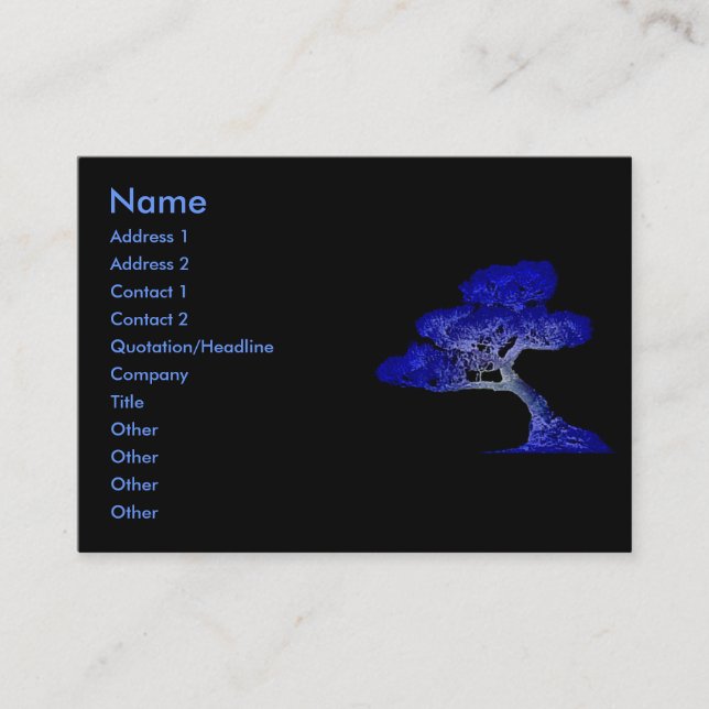 Visite Carte de profil Bonsai (Devant)