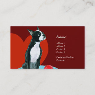 Visite Carte de profil - Boston Terrier